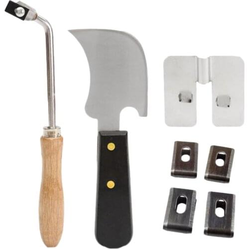 New 7Pcs Stainless Steel Vinyl Floor Welding Kit Accessories Set for Floor Cutting Groove Guide