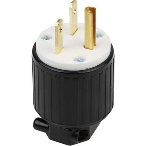 NEMA LK7615P 6-15P Grounding Locking Plug, 15A 250V AC, 2 Pole 3 Wire