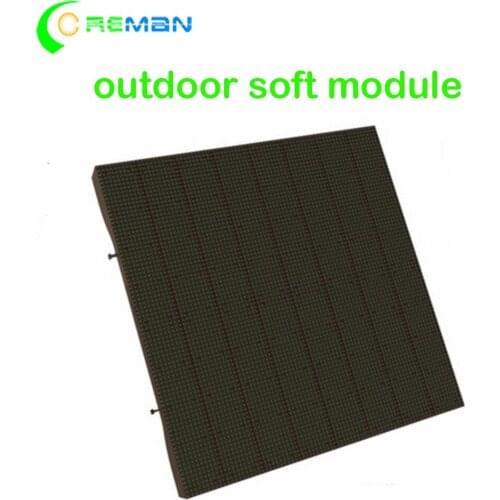 New design outside outdoor soft led module P3.81 305X305mm IP67 full color flexible curve led panel board matrix
