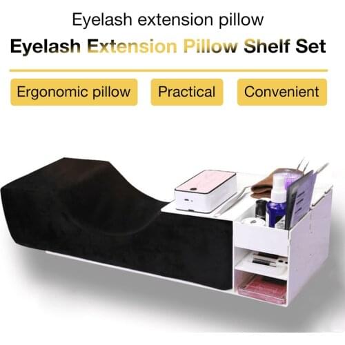 Professional Eyelash Extension Pillow Shelf Set Professional Neck Support Grafting Eyelash Cushion Organizer For Beauty Salon