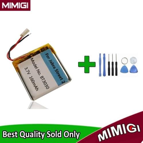 Original Replace 160mAh BT3030 Battery For Jabra Street 2 Street2 Bluetooth Batterie Accumulator AKKU + Toolsets
