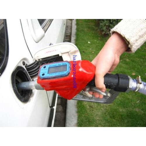 Turbine Flow Meter Sensor Flowmeter Flow Indicator Counter Fuel Gauge Flow Device Gasoline Diesel Petrol Oil Water Refueling Gun