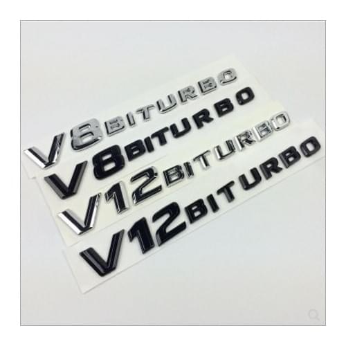 ABS Plastic Old Style V8BITUR-BO and V12 BITUR-BO Emblem Badge