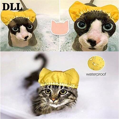 1 Piece Shower Cap for Cat&dog Waterproof Double Layers Bathing Shower Cap Pet Supplies high quality