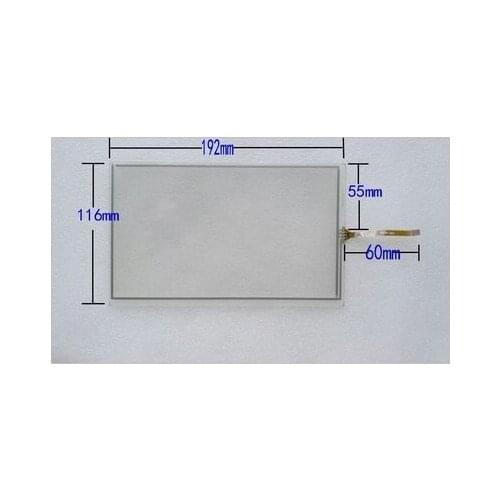 10pcs/lot 192*116 mm New 8 inch GPS vehicle-mounted navigation resistive handwritten touch screen