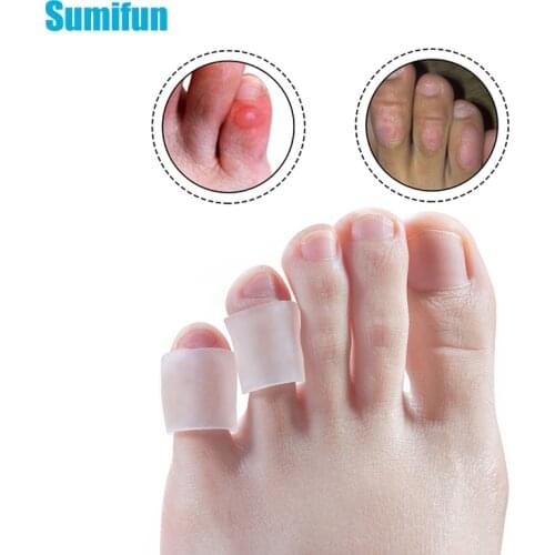 10Pcs Silicone Bunion Hammer Toe Finger Protection Little Toe Tube Corns Blisters Corrector Protector Gel Foot Care Tool D2205