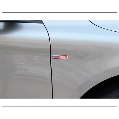 2Pcs 3D Aluminum Coutries Flag Car Stickers Fender Trunk Emblem Badge Sticker Decoration Fit for Audi BMW VW Alfa Romeo FIAT