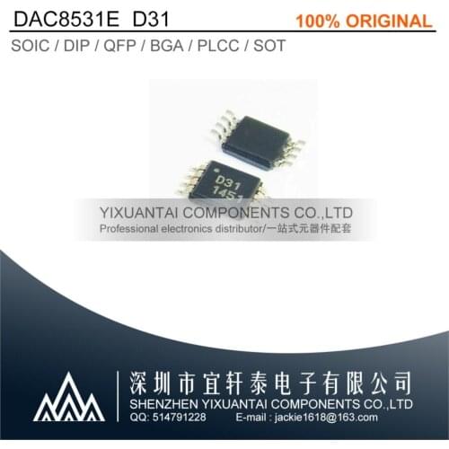 2pcs/lot 5pcs/lot 10pcs/lot Free shipping 100% original DAC8531E DAC8531 8531 D31 MSOP8
