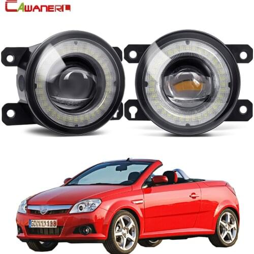 2 X Car Right + Left LED Fog Light Assembly Angel Eye DRL Daytime Running Light 12V For Opel Tigra TwinTop Convertible 2004-2006
