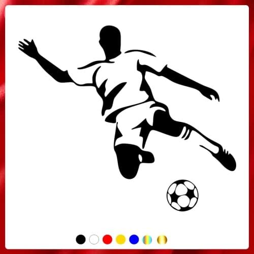 40348# Die-Cut Vinyl Decal Footballer Car Sticker Waterproof Auto Decors on Car Body Bumper Rear Window