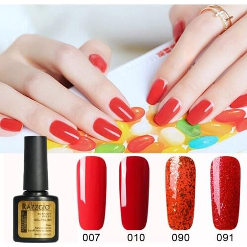 SLOOMEY 8ml Glitter UV Gel Nail Polish Soak Off UV Gel Varnish Soak Off Nail Art Gel Polish Base Top Coat Nail Art Polish