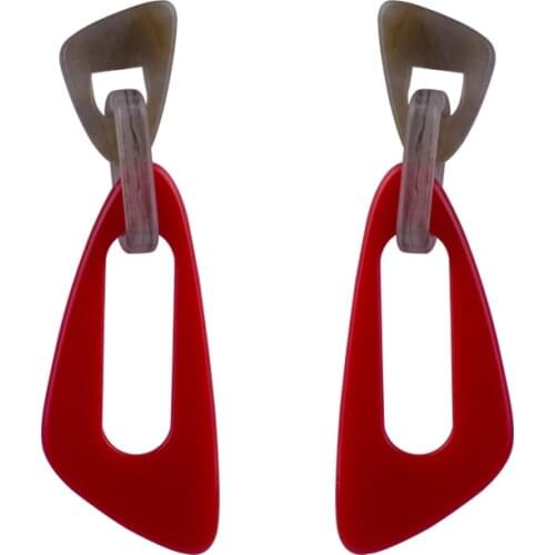 Big Long Earrings for Women Irregular Geometric Drop Earrings Elegant Charm Colorful Resin Acrylic Fashion Dangle Jewelry Ladies