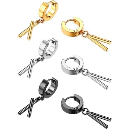 BONISKISS Womens Hoop Earrings Baseball Pattern Men Earring Gold Stainless Steel Jewelry Aros Mujer Oreja Accesorios Mujer