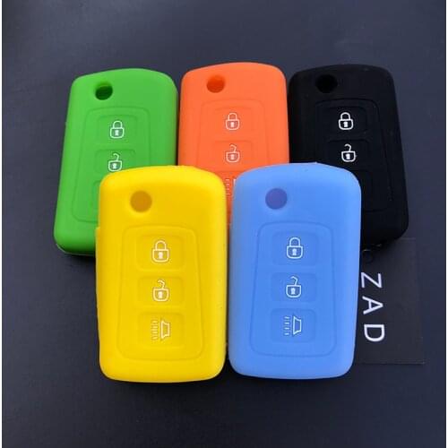 ZAD Silicone Rubber Car Key Case Cover Skin Set Fob Protector for GREAT WALL HOVER HAVAL H5 H3 3 Buttons Key Bag Car Accessory