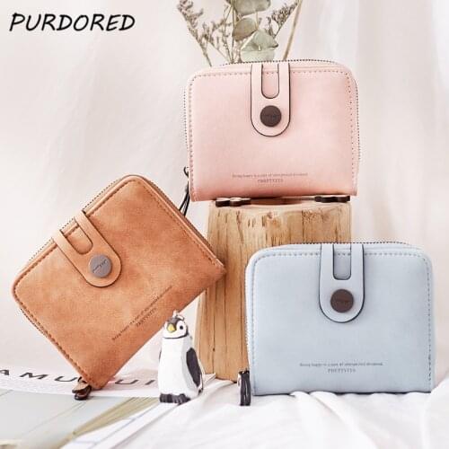 PURDORED 1 Pc Women Card Wallet Function ID Credit Card Case Passport Cover Girl Mini Cards Holder Document Bag Carteira Mujer
