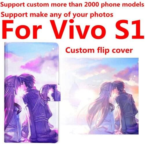 DIY Phone bag Personalized custom photo Picture PU leather case flip cover for Vivo S1