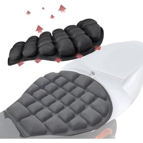 Motorcycle Seat Cover 3D Air Pad Motorcycle Air Seat Cushion Cover Pressure Relief Protector for Cruiser Sport Touring Saddles
