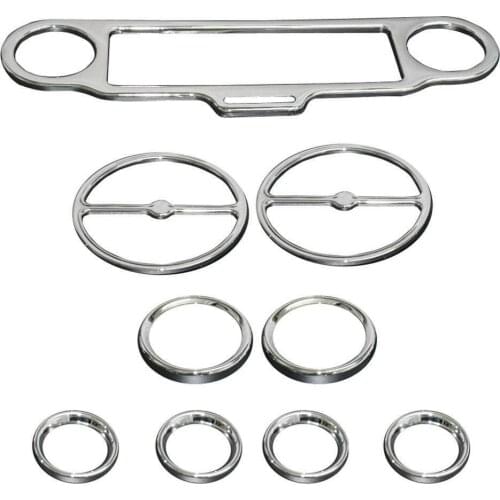 Chrome Stereo Speedometer Speaker Beazels Accent Trim Ring Cover Kit For Harley Ultra Classic Touring Electra Glide Trike 86-Up