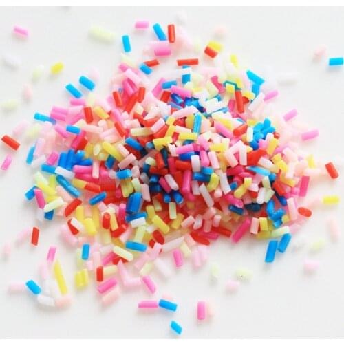 200/50g Rainbow Clay Material Simulation Chocolate Confetti Sprinkles Sugar Needle Simulation Ice Cream Cake Decoration