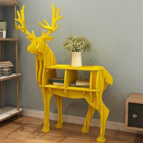[HHT] CREATIVE FLOOR DECORATION ELK ORNAMENTS CHILDRENS BOOKSHELF RACKS WINDOW PROPS LIVING ROOM ENTRANCE DECORATIONS SHELVES