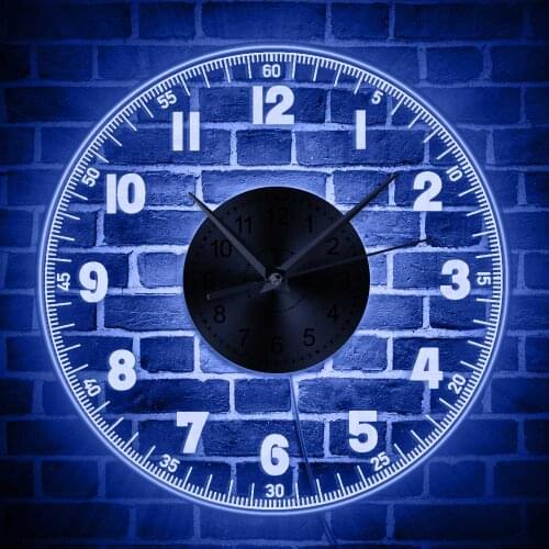 Easy To Read Big Arabic Numerals LED Luminous Wall Clock Modern Decor Acrylic Round Wall Hanging Watch Home Decor Night Light