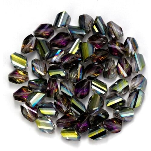 MEIBEADS 20pcs 10mm Irregular Polygonal Crystal Glass Bead Spacer Beads For Accessories Fit Bracelet DIY Jewelry Making EY6111