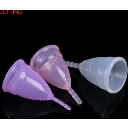 JETTING hot sale 1pcs medical grade silicone menstrual cup for women feminine hygine product health care anner cup S/L size
