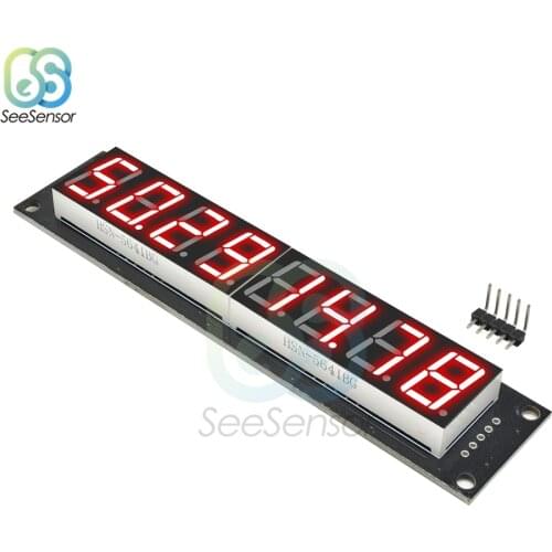 0.56 inch 8-Digit 7-segment LED Digital Tube Display Control Module For Arduino 74HC595 Microcontroller Serial Driver 5V 101x19m