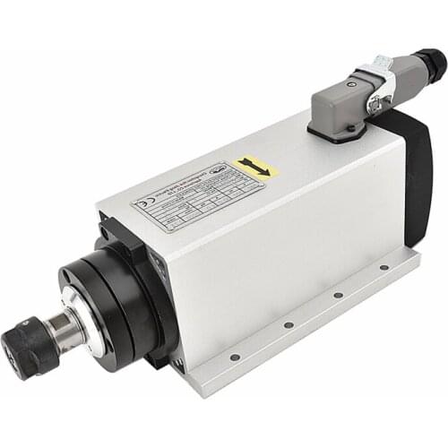 New CNC Square Air Cooling Spindle 3-4KW Air-cooled Milling Machine Spindle Motor with Edge Option Use for CNC Wood Router