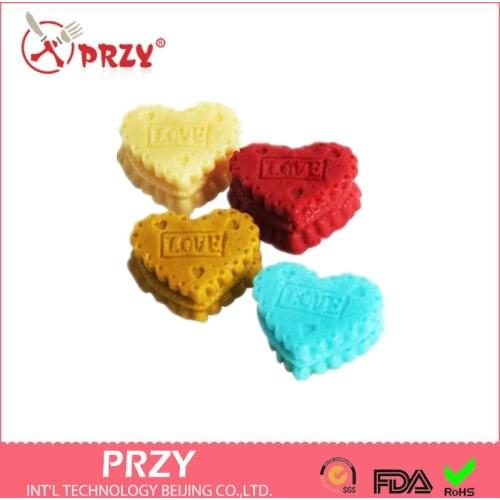 New Style Cute Heart Shape Love Hot Sale Chocolate Silicone Mold Fondant Cake Decoration Mold Soap Mold Moulds Silicone Rubber