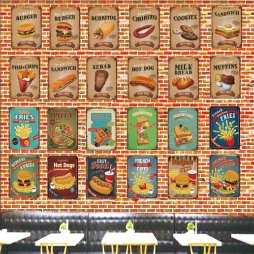 Tin Signs Metal Plate Wall Pub Kitchen Restaurant Home Art Decor Vintage Poster Cuadros LA-4613A