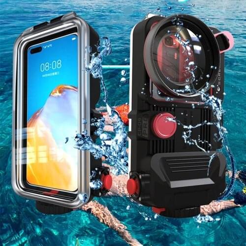 Professional Diving Housing Underwater 40m Waterproof Bluetooth Phone Case Universal for Iphone 12 pro 11 Xs max For Galaxy S21