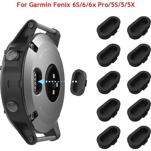 Anti-Dust Tapa Protectora Dustproof Plug Cover 10 Pcs For Garmin Fenix 6S/6/6x Pro/5S/5/5X Smartwatch Charger Case Watch Easyfit
