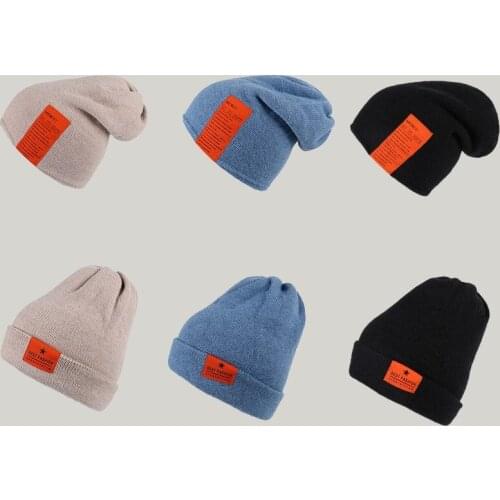 Fashion Hat Ladies Autumn and Winter All-match Pile Hats Korean Warm Student Couple Woolen Cap Japanese Baotou Knitted Caps