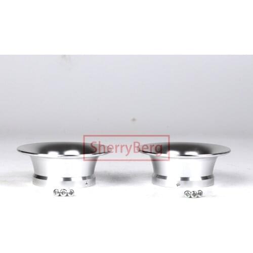 SherryBerg Pair Carburettor Carb 55mm Velocity Stack for Keihin Mikuni TM PE PWK OKO Carburetor Carb Intake Silver color trumpet