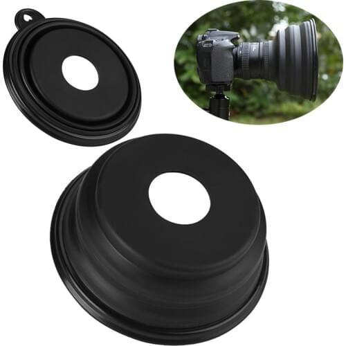 Reflection-free Collapsible Silicone Lens Hood for Camera Mobile Phone For Images Videos Photographers