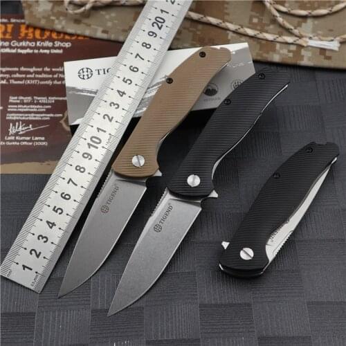 TIGEND Folding Knife Stainless steel blade Tactical Hunting Survival Pocket Knives Camping EDC Tools With Ball Bearing knifes