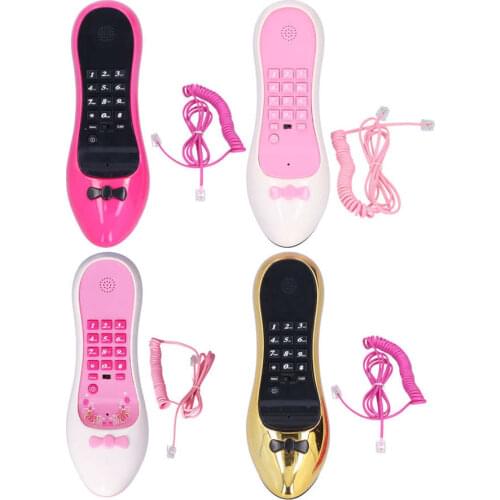 High Heel Shaped Telephone Desktop Corded Fixed Phone Novelty Funny Shaped Telephone Home Office Phones Furniture Decoration
