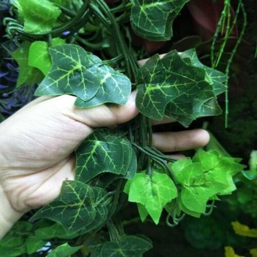 Green Artificial Green Leaf Ivy Vine Hanging Foliage Plastic Silk Cloth Garland Greenery Plants Wedding Home Decoration Supplie