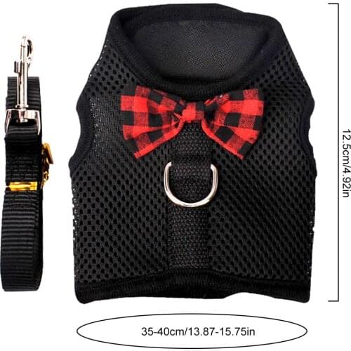 Small Pet Rabbit Harness Vest and Leash Set For Ferret Guinea Pig Hamster Puppy Bowknot Chest Strap Harness Pet Supplies