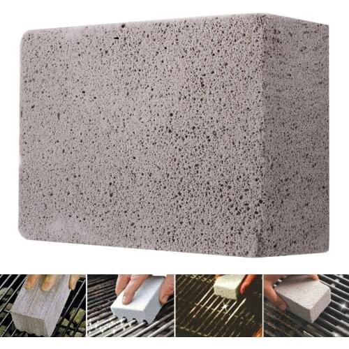 1pc BBQ Grill Cleaning Brick Block Grey Kitchen Gadgets Barbecue Cleaning Stone BBQ Racks Stains Grease Cleaner