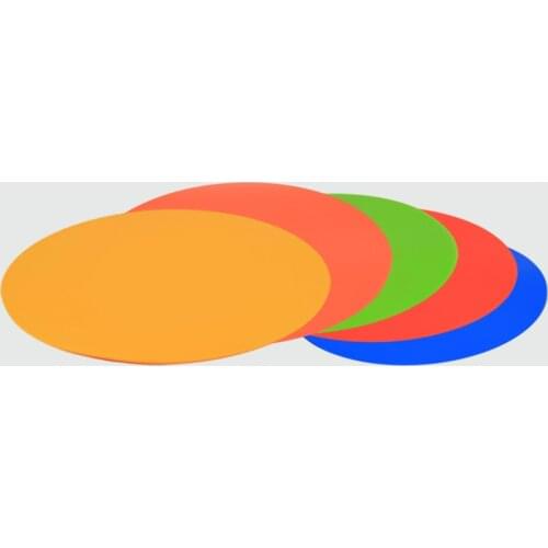 10 Pcs Flat Spot Markers Football Soccer Basketball Sports Speed Agility Training Circle Landmark Pad Obstacle Logo Round Disc