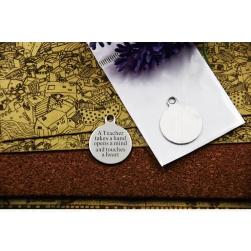 10pcs--stainless steel charms"A Teacher takes a hand opens a mind and touches a heart"5 style for choosing DIY Charms Pendants