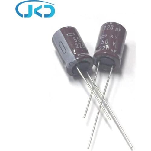 20pcs/lot 50v 220uf NCC KY Series 10*16 high-frequency low-impedance aluminum electrolytic capacitor 220uf 50v NIPPON CHEMI-COM