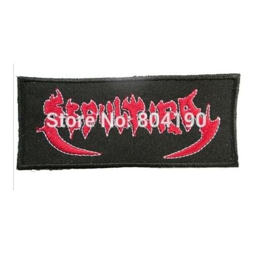 4.7" Sepultura Red Logo Classic Diner Punk Rock Embroidered NEW IRON ON SEW ON Patch Heavy Metal Wholesale