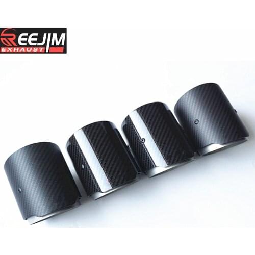 4 Pieces Carbon Fiber Exhaut tips Auspuffspitze for F87 M2 F80 M3 F82 F83 M4 Direct Fit Universal Fit Exhaust Tip