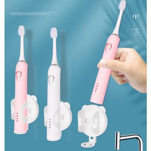 Household Electric Toothbrush Holder Wall-Mount Stand Rack Elastic Protect Keep Dry Traceless Tooth Brush Base Bathroom Supplies