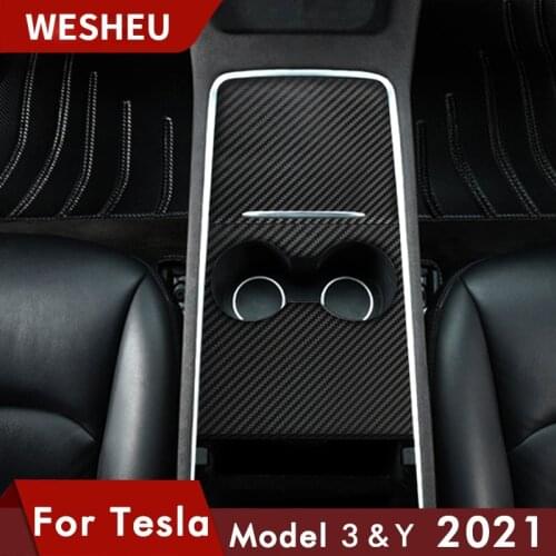 Car Central Control Panel Protective For Tesla Model 3 2021 Model Y/S Wood Grain Interior Accessories Carbon Fiber ABS Patch