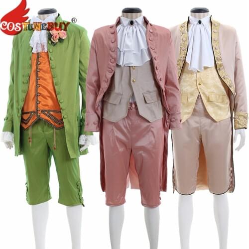 Costumebuy 18th British Prince Costume Retro Gothic Aristocrat Artist Men Court Suit Marie Gentleman Medieval Set Custom Made