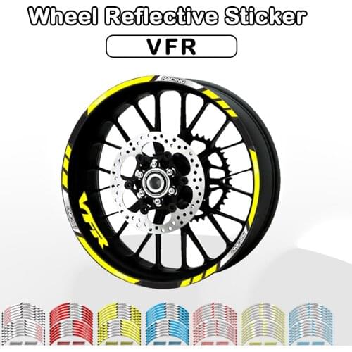 FOR HONDA VFR800 VFR1000 Motorcycle Decorative High Quality Stripe Sticker Front and Rear Wheel Reflective Decal Accessories